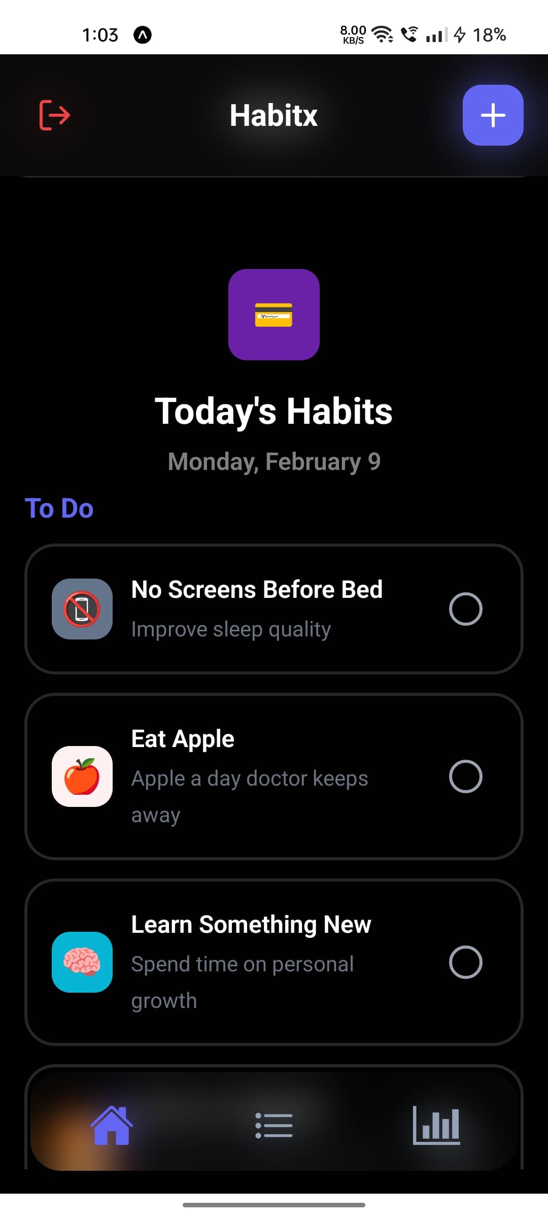 HabitX - Habit Tracker App